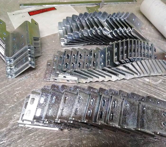 Zinc plated metal parts