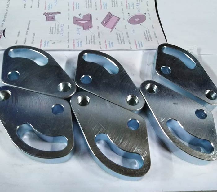  Sheet metal parts after zinc coating