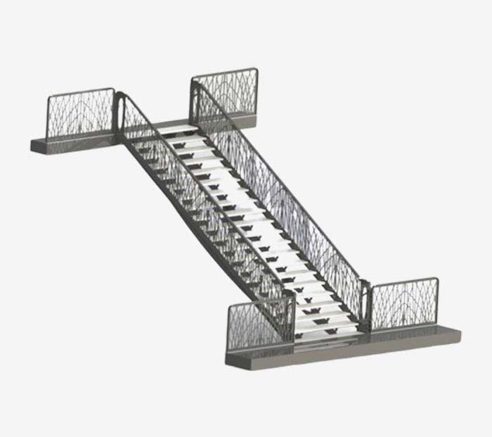 Modélisation 3D escalier Métallique